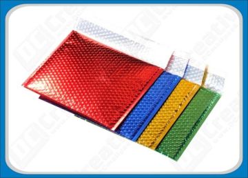 Red , Hot-pink Fashion Recyclable Metallic Bubble Mailers Envelopes For Superior