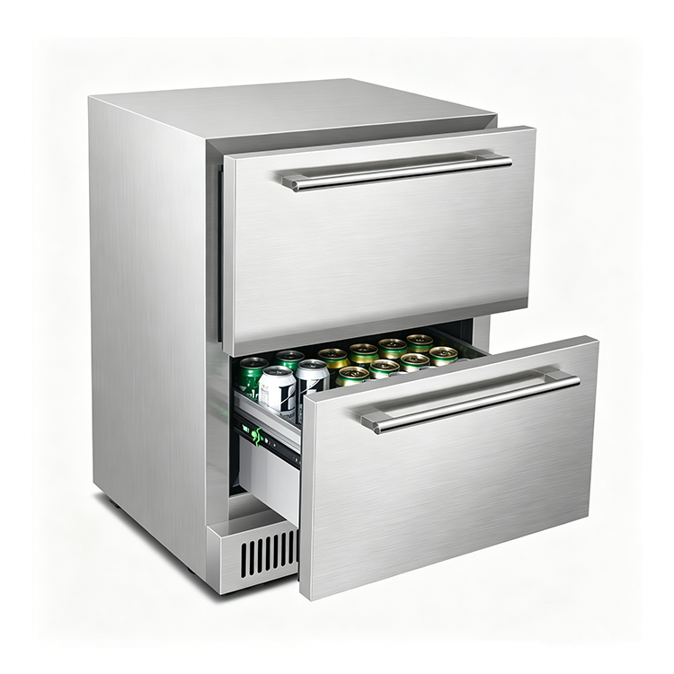 Kühlschrank mit zwei Schubladen aus Edelstahl 304 304 stainless steel two drawer refrigerator