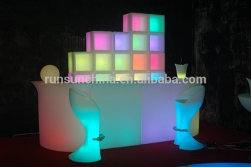 Colorful light led bar furniture, led modern bar table for bar