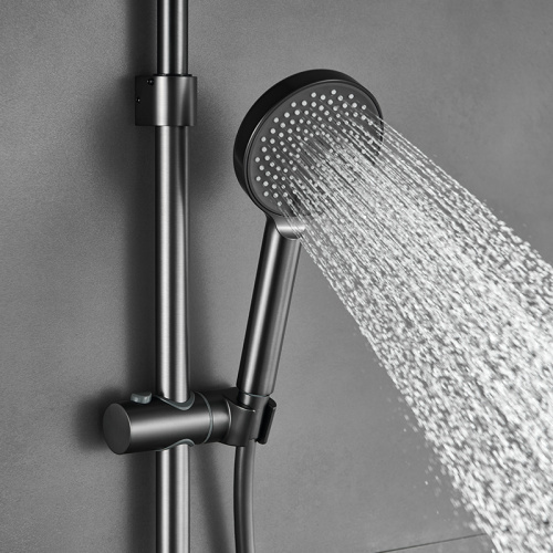 Shower Faucet Images Gunmetal Exposed Wall-Mounted Rainfall Shower Faucet Supplier