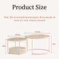 Internet celebrity light luxury cream style modern small round table small apartment new Changhong glass coffee table