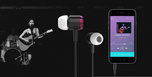 In-ear headphones with drive-by-wire for Mobile Phone