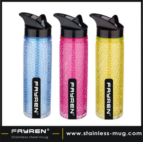 Double Wall Colored Sport Drinking Plastic Water Bottle