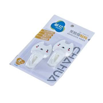 Plastic Adhesive Hook, Cat Shape, Size 4.4 x 7.9 x 2.5cm