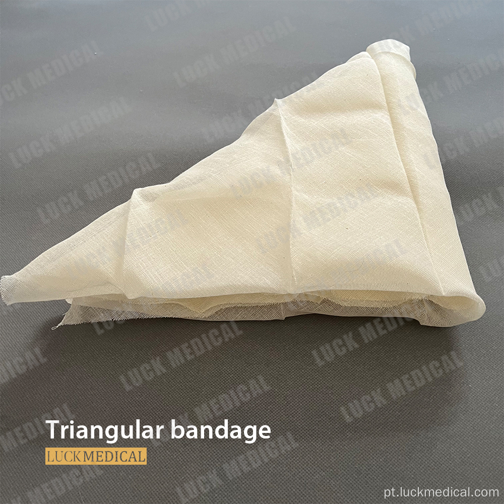 Bandagem triangular estéril descartável