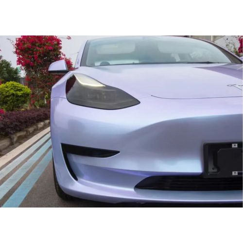 PET Liner Super Glossy Silver magic purple with air channel Car Wrapping Film