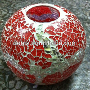 Round stained-glass lampshade