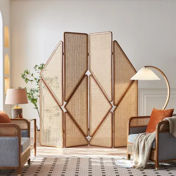 Nordic Wooden Floor Screen Partition for Living Room and Bedroom