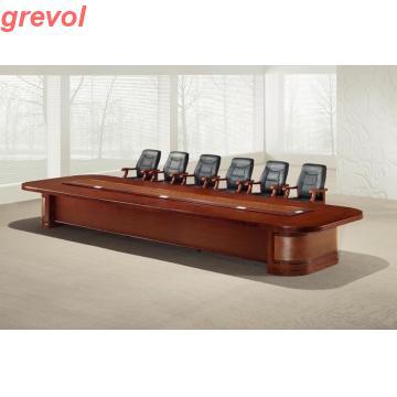 Conference Table with Yellow Leather