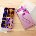Novo design Rose Gift Boxes Logipo de ouro personalizado
