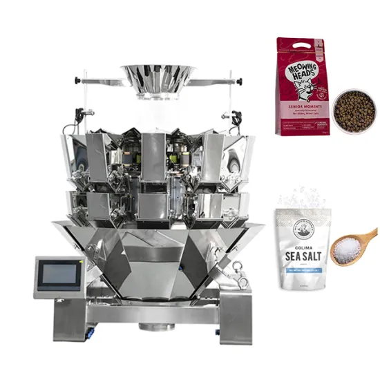 Automatic Multihead Weighing Filling Pouch Packing Machine for Dog Food Packaging