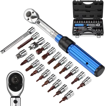90-Tooth Dual-Direction 1/4 Inch Torque Wrench Set for Craftsman Bike Accessories