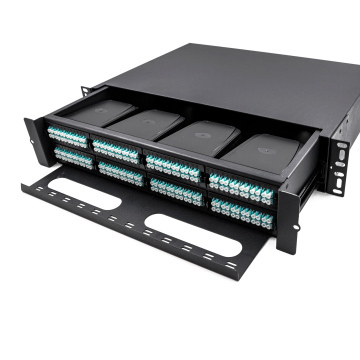 MPO Cassette Fiber Optic 24F SM Box Rack Mount Fiber Optic Patch Panel