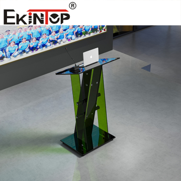 Modern Green Church Pulpit with Stainless Base