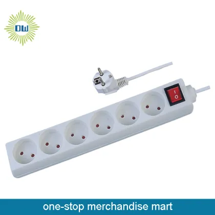 6 Way International Universal Power Socket Outlet