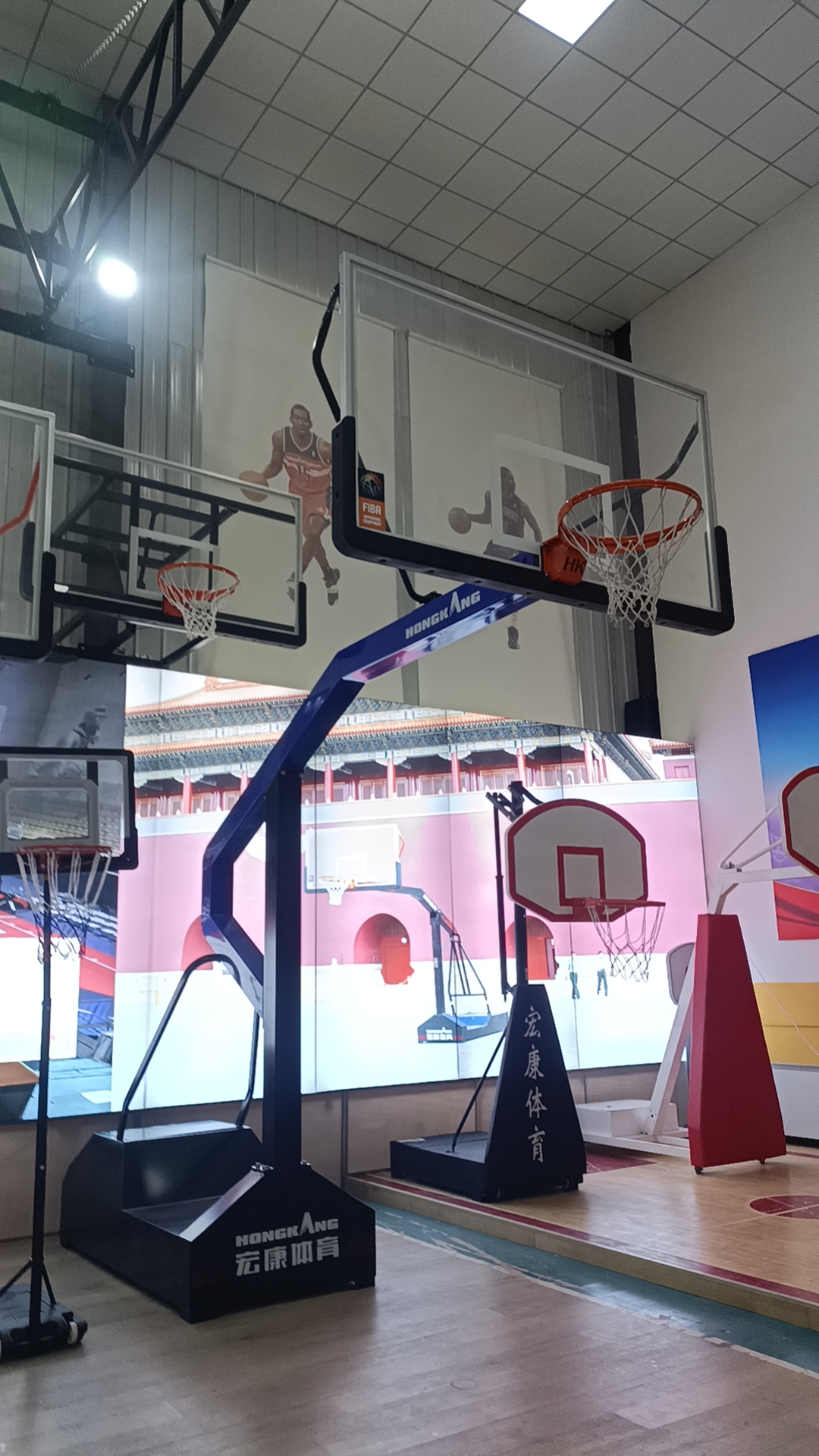 portable Movable basketball backstop