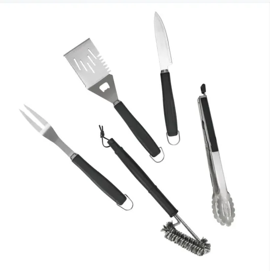 High End Outdoor Home Barbecue Tool Set 5-Piece Stainless Steel BBQ Grill Tool