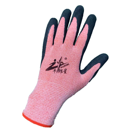 Pink Stretch Foam Gloves for Work Protection