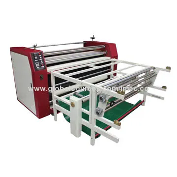 Roller fabric heat printing machine