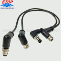 Cable de conector de impermeabilización M8 con sobremoldeo personalizado