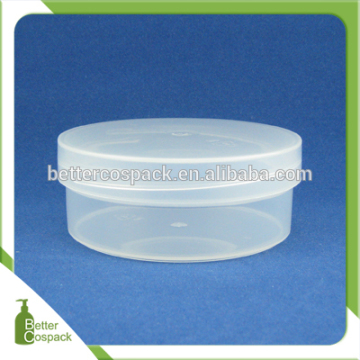 best design 100ml semitransparent white plastic PP cream jar