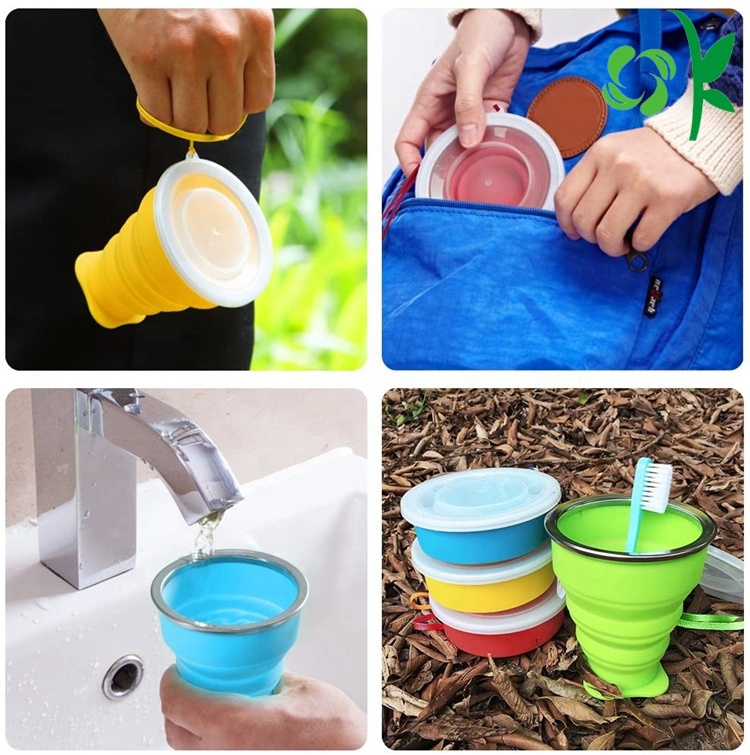 Amazon Hot Sale Silicone Collapsible Travel Cup