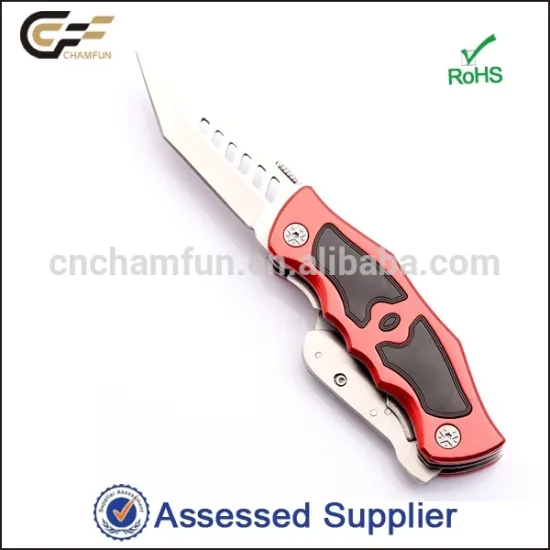 Everyday use double blade folding knife with Aluminum handle, Tanto knife