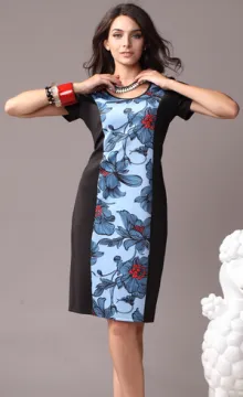 Pretty Steps 2016 new fashion ladies designed elegant floral print summer slim fit dress