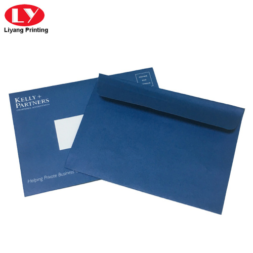 Cusotm Navy gerecycled papier cadeaukaart envelop bedrukken