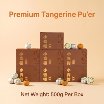 Ancient Tree Mandarin Wrapped Ripe Puer Tea