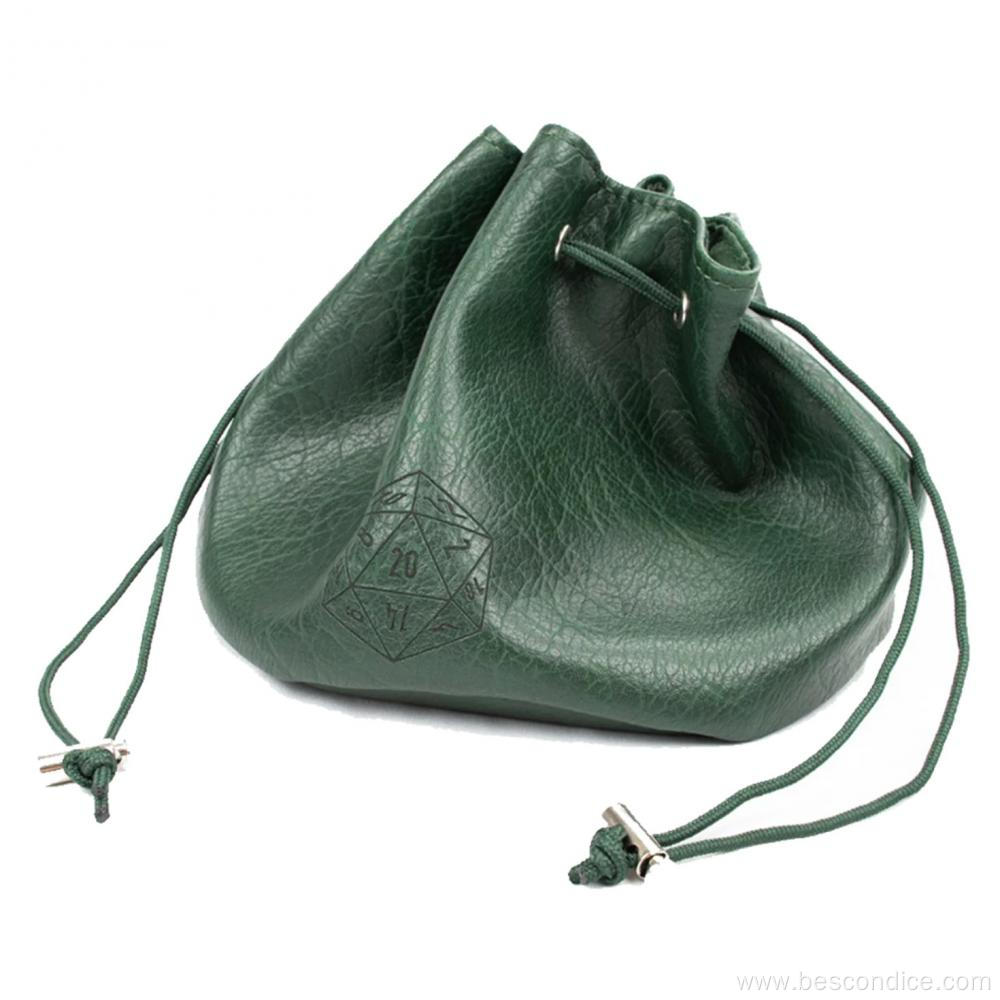 Custom Multipocket Drawstring Dice Bag Leatherette