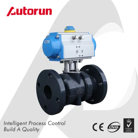 Flange Plastic Ball Valve with Actuator