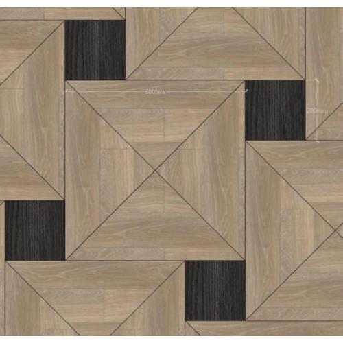 Engineered white oak parquet flooring