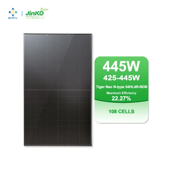 Jinko High Efficiency Monocrystalline N-Type Solar Panels: 425W to 445W Full Black PV Modules