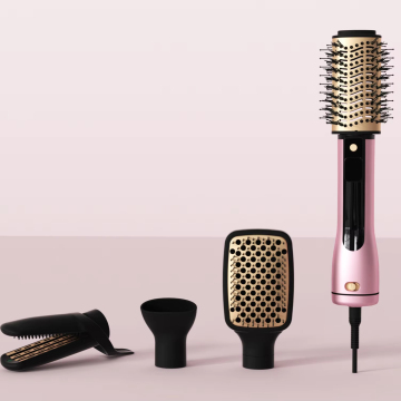 Professional 1200W 4-in-1 Multifunctional Hot Air Brush Comb with LED Display