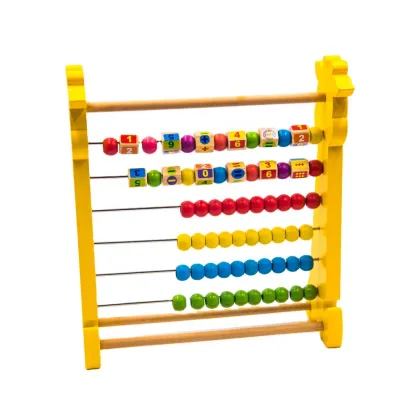 2024 Top Trending Kids Learning Toys: Wooden Math Operation Number Bead DIY Puzzles