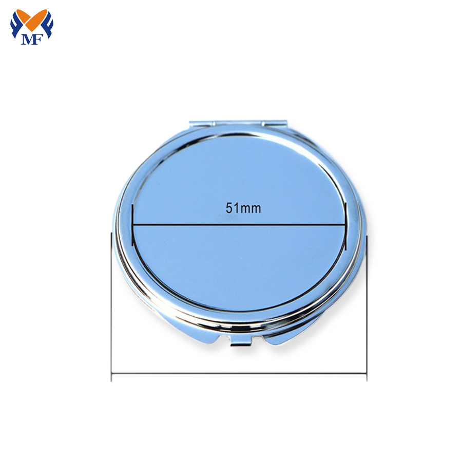 Custom logo metal cheap pocket mirror for ladies