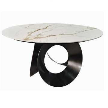 Table ronde minimaliste de luxe léger