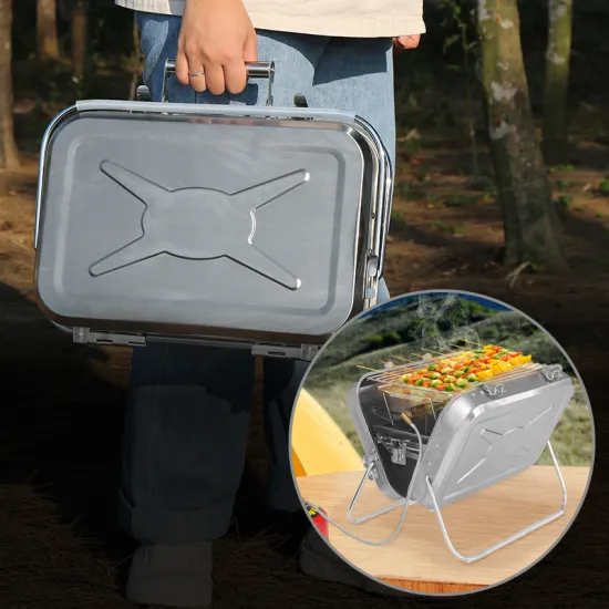 Folding Suitcase Outdoor Portable BBQ grill Smoker Kitchen Camping Barbecue Cooking korean restaurant table top bbq gas grill