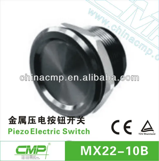 22mm Water and Weather Resistant Piezo electric switch ( Case In Black )