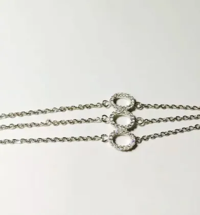 Fashion Necklace, Crystal Chain Necklace, PT1536