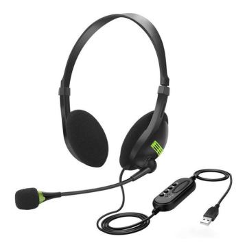 Auriculares USB con micrófono Auriculares para computadora