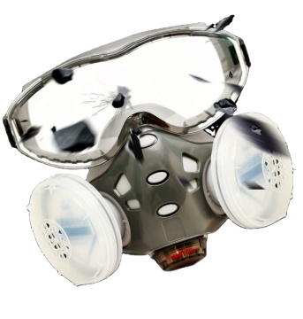Clear Face Half Eye Protection Gas Mask for Spray Paint and Dust Protection