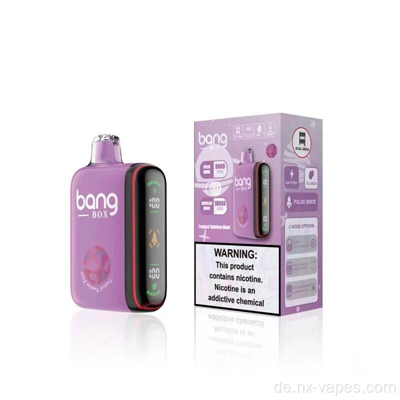 Perfekte 18000 Puffs Einweg -Vape Bang Box