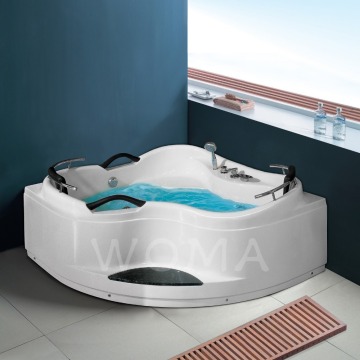 2016 Hot sale acrylic Corner Bathtub whirlpool for two persons massage bathtub Q301