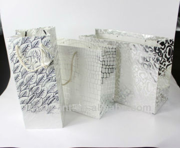 High-quality gift packaging silver paper bags