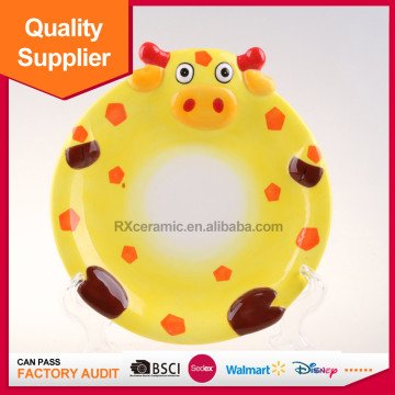 Hot sale good quality promotional ceramic animal fruit plate