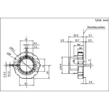 Potentiometer mit Stellmoment 50±20mN·m