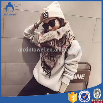 2016 new winter cotton 100% acrylic fashion jacquard muffler neck scarf