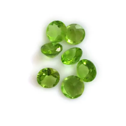 Natural Peridot Round Diamond crafts Bare gemstone